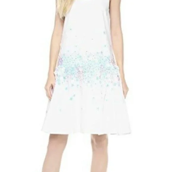 Suno White Sun Dress with Sequins - Picture 8 of 15